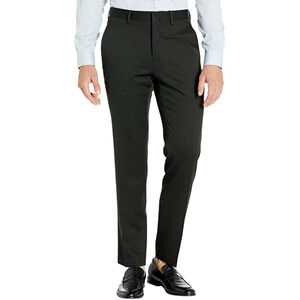 Kenneth Cole Reaction Men Slim Fit Stretch Dress Pants Black Size 31X32